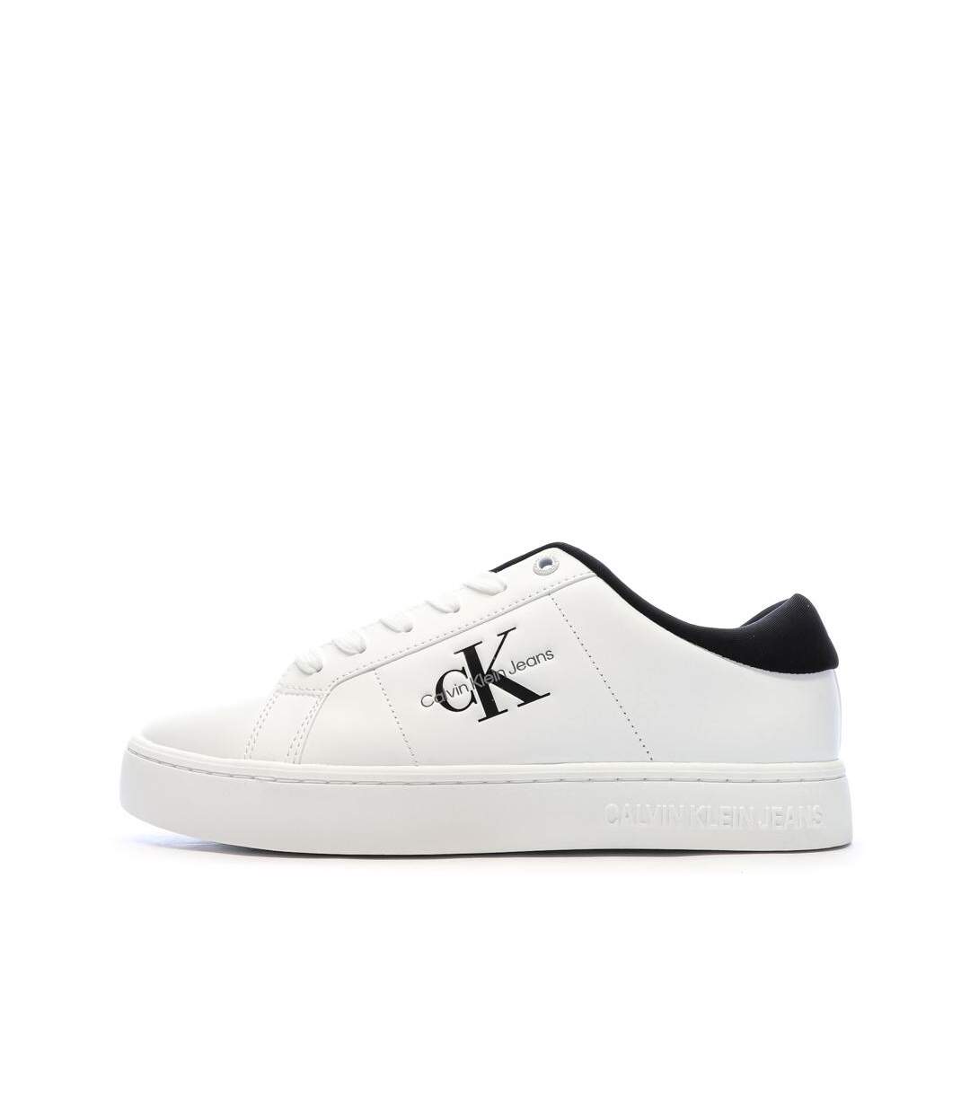 Baskets blanches homme calvin klein jeans classic cupsole-1