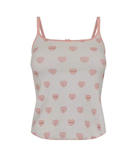 Débardeur Motif/style Cœurs Femme Blanc Skims