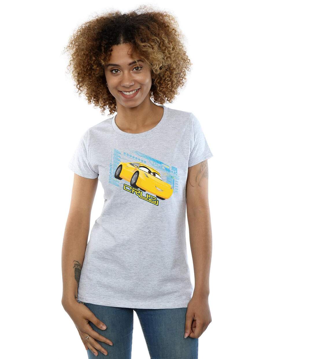 Disney - T-shirt CARS CRUZ RAMIREZ - Femme (Gris chiné) - UTBI13850-2