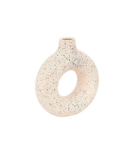 Vase Design en Dolomite Circle 30cm Blanc & Noir
