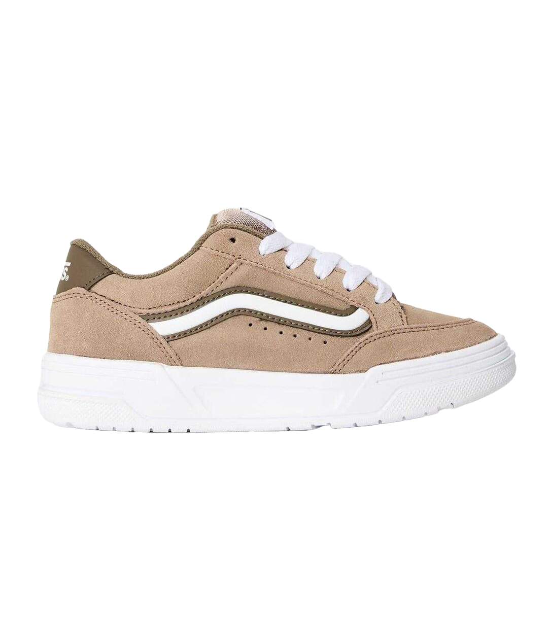 Womens/ladies Hylane Suede Shoes Pastel Warm Grey Vans-1