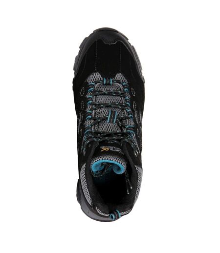 Chaussures Montantes De Randonnée Holcombe Femme Noir Bleu Sarcelle Regatta