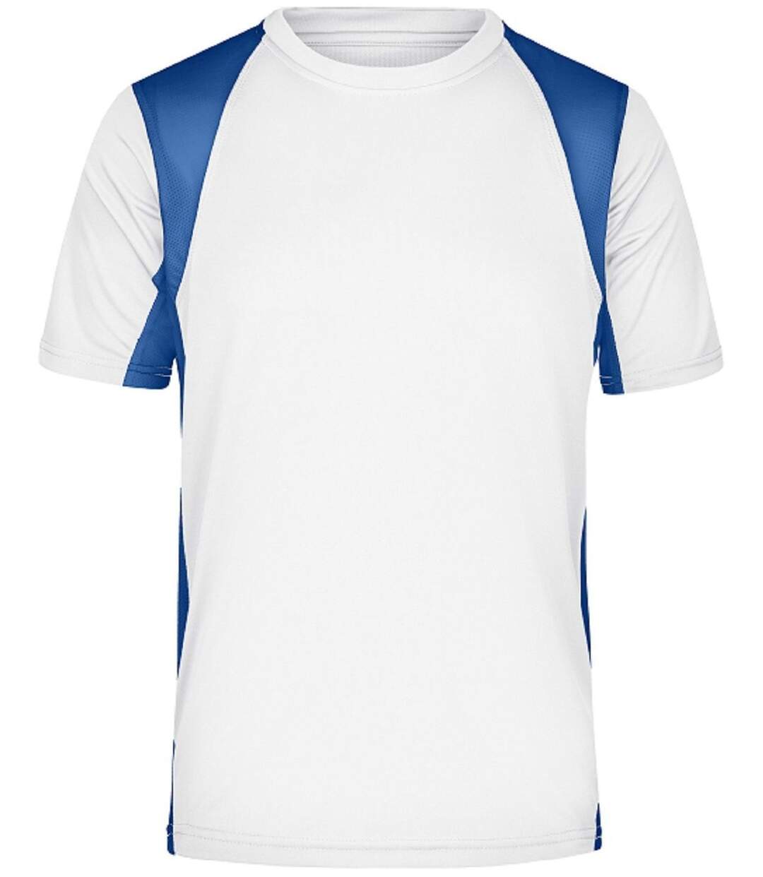 t-shirt running respirant JN306 - blanc et royal - HOMME