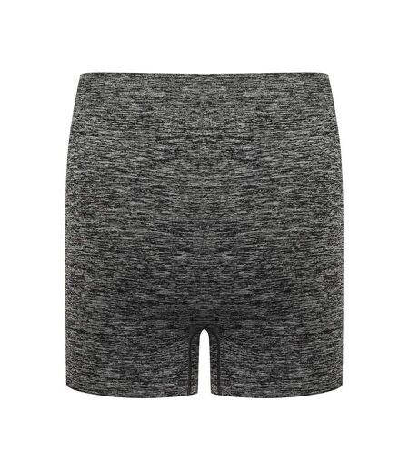 Tombo Womens/Ladies Melange Seamless Shorts (Dark Grey Marl)