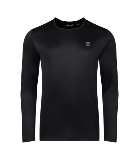Mens Ventura Grid Crew Neck Fleece Top Black Dare 2B
