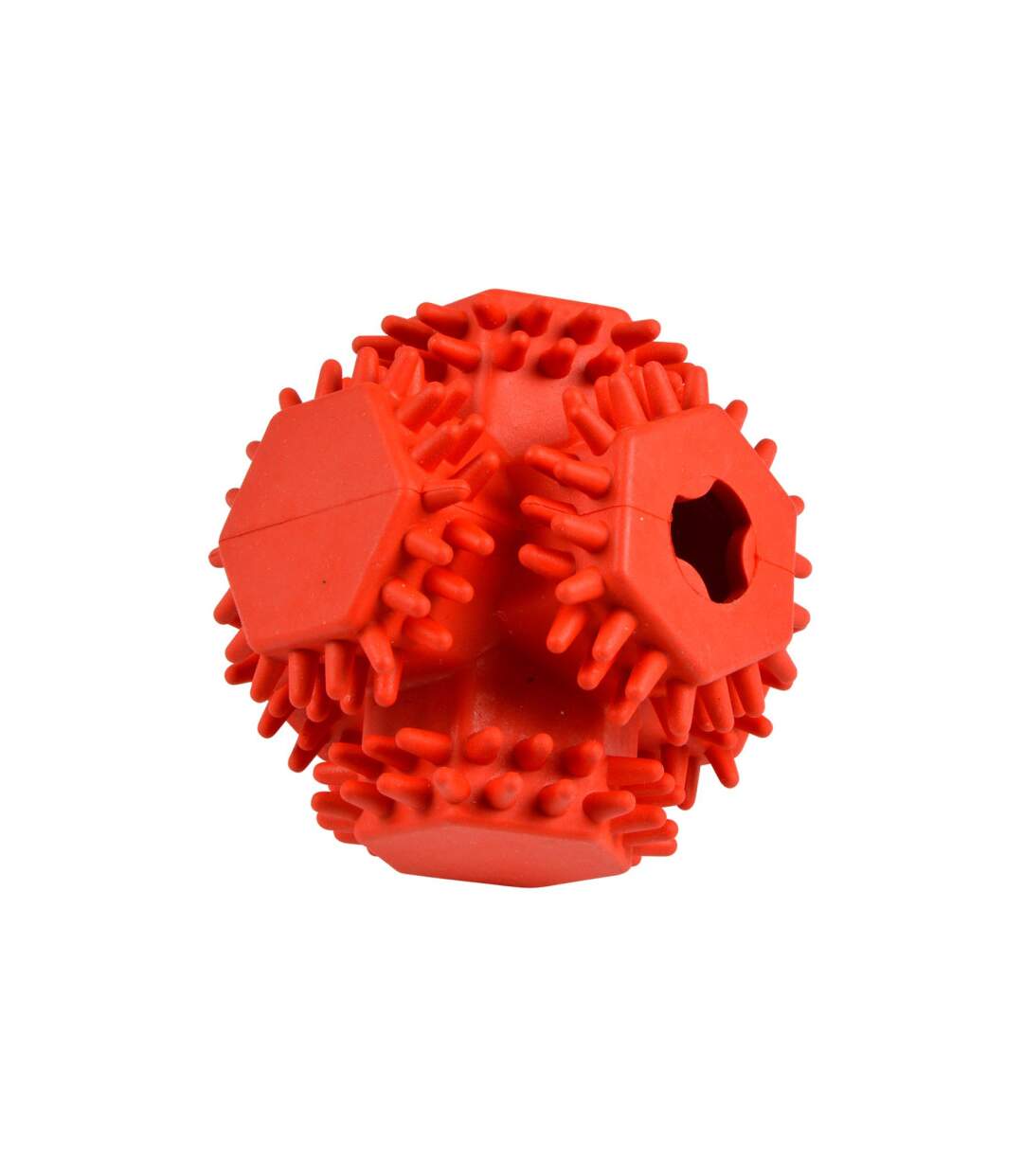 Jouet pour Chien Distributeur Balle Cube 10cm Rouge-1