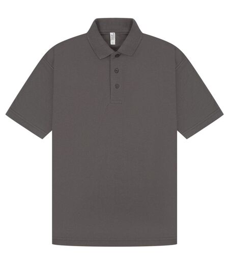 Classic Mens Pique Polo Charcoal Casual