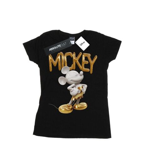 Disney Femme/Les femmes - T-shirt en coton avec statue en or de Mickey Mouse (Noir) - UTBI32758