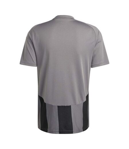 Maillot De Foot Style À Rayures Homme Noir Gris Adidas