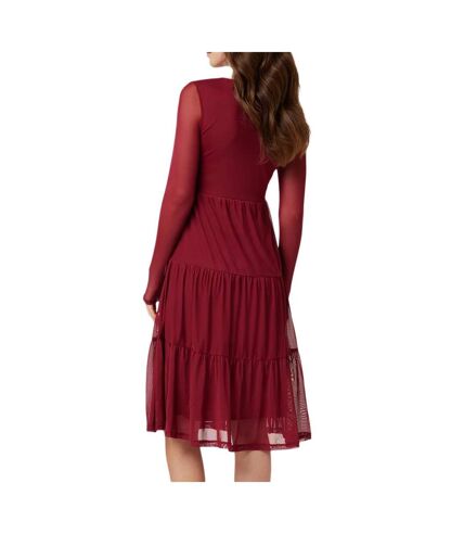 Robe Rouge Femme Vila Volettis Mesi - L