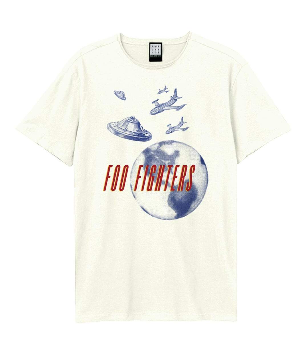 Unisex Adult This Is A Call B Side Foo Fighters Vintage T-shirt Vintage White Amplified-1