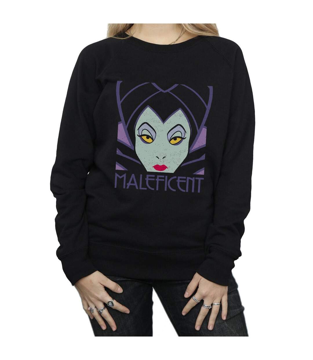 Disney Sweatshirt à tête courte Femme/Ladies Maleficent (Noir) - UTBI12312-3