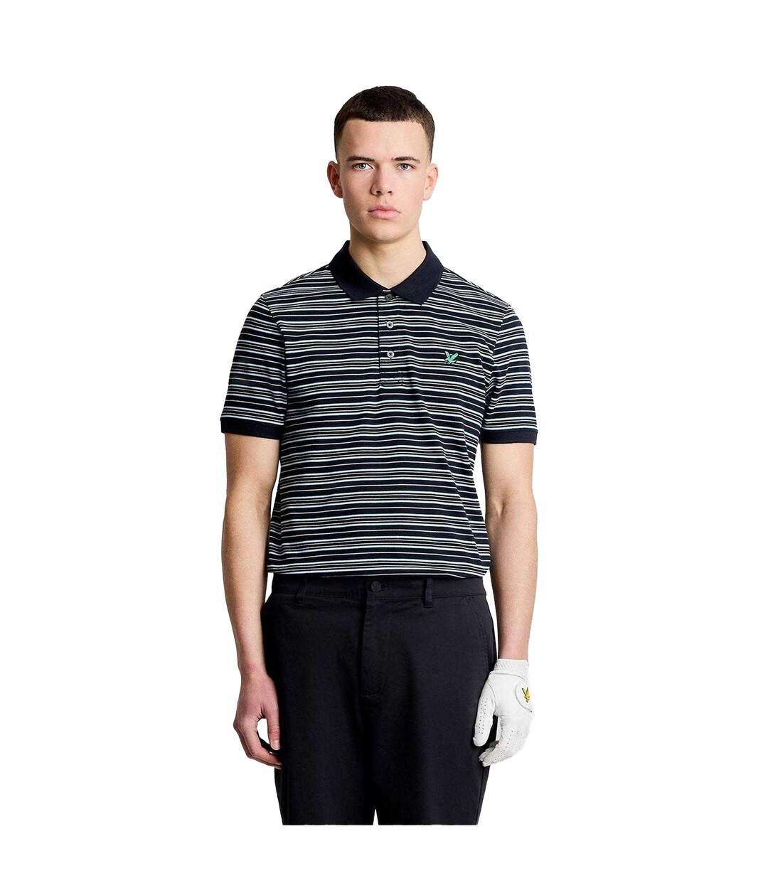 Polo De Golf Motif/style À Rayures Homme Bleu Marine Bleu À Rayures Lyle & Scott-2