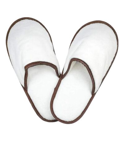 Chaussons Adulte Blanc Taupe The One Towelling