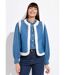 Gilet berger denim façon mouton retourné-1