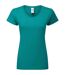 T-shirt ajusté femmes bleu sarcelle Fruit of the Loom-1