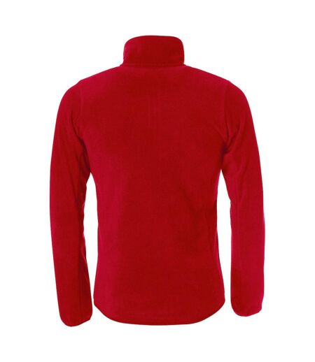 Womens/ladies Basic Polar Fleece Jacket Red Clique
