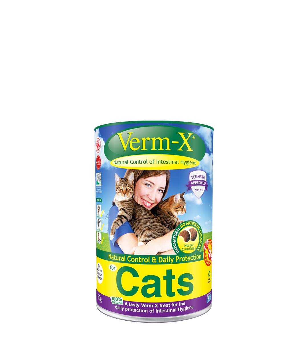 Verm-X Herbal Crunchies for Cats (1kg) (Multicoloured) - UTTL1354-1