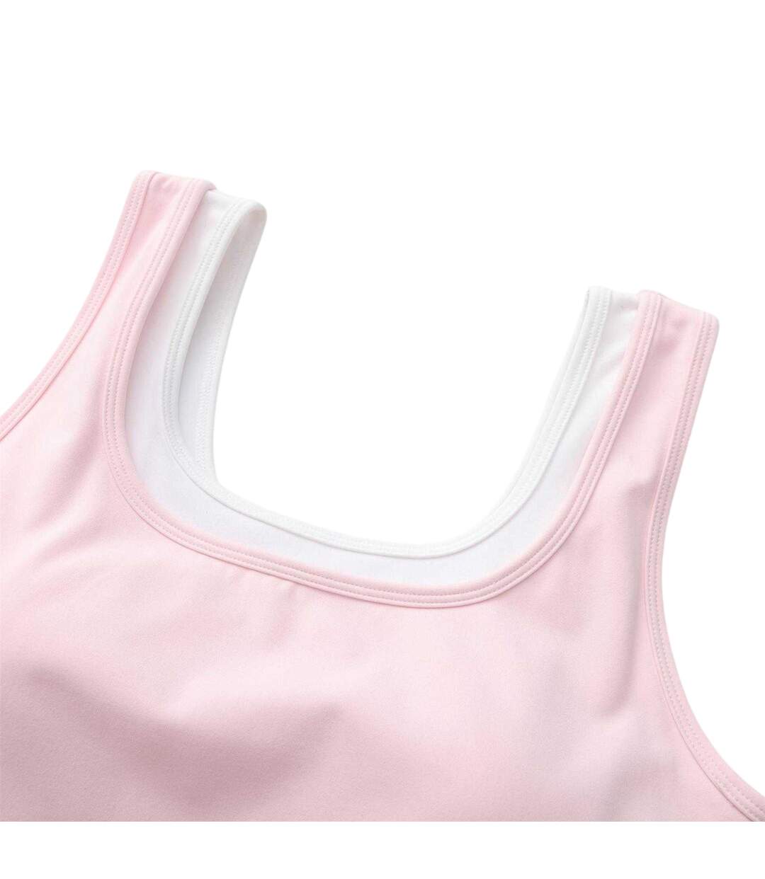 Womens/ladies Pro Layered Sports Bra Light Pink USA Pro-4