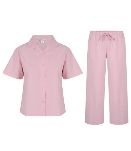 Ensemble Haut Et Bas Manches Courtes Femme Rose Miso