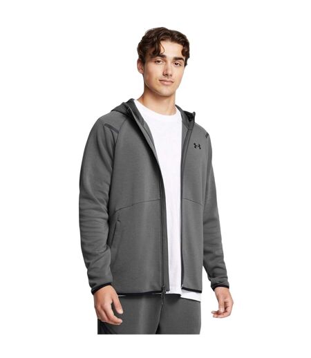 Mens Unstoppable Full Zip Hoodie White Castlerock Under Armour