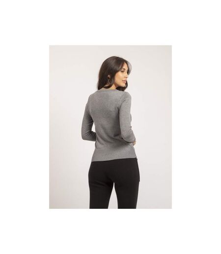 Pull fin col rond strass KAPOLINA - Dona X Lisa