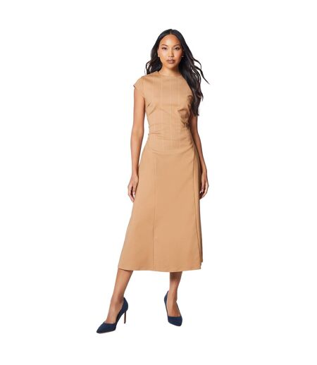 Robe mi-longue femme marron clair Principles