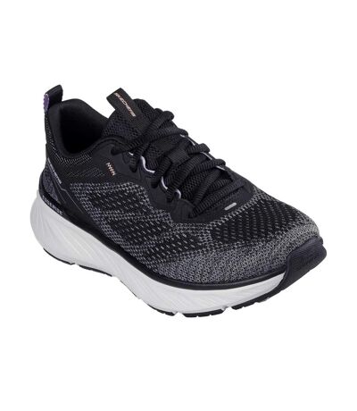 Womens/ladies edgeride power flow trainers black/lavender Skechers