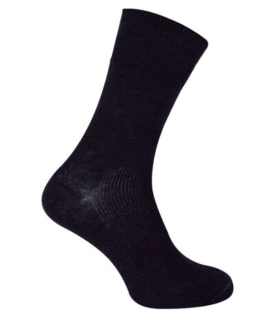 Dr.Socks - Mens Black Wool Diabetic Seamless Socks