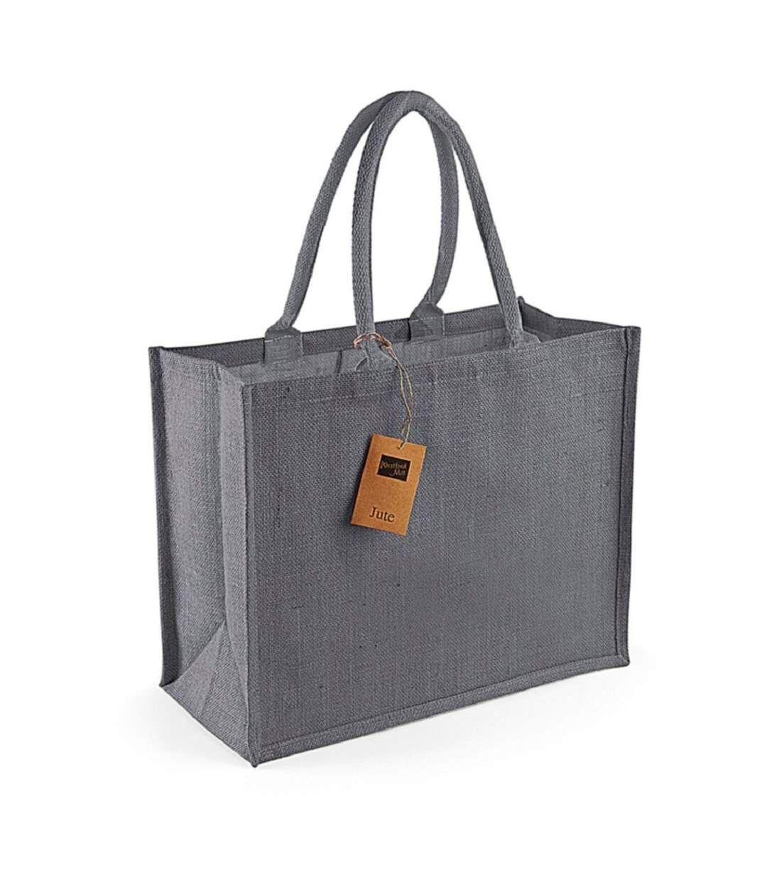 Cabas en toile de jute - W407 - gris graphite-1