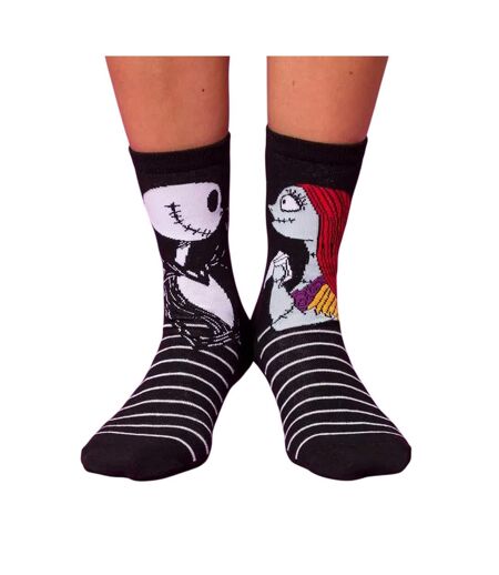 Chaussettes Motif Jack Et Sally Adulte Noir Charbon The Nightmare Before Christmas