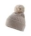 Womens/ladies Snow Luxe Beanie Natural Stone Beechfield-2