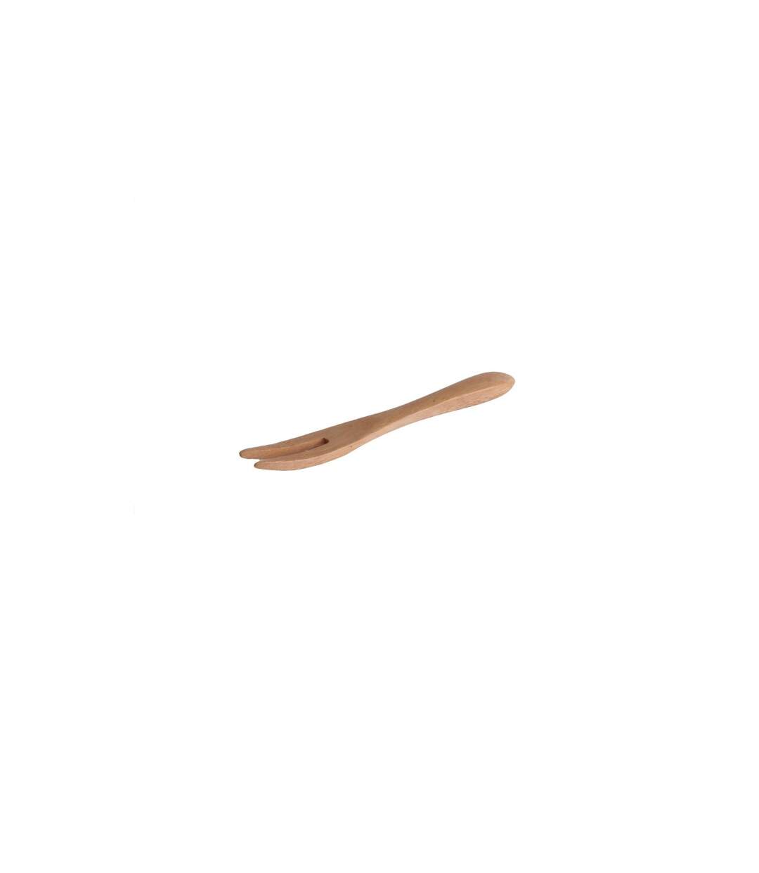 Lot de 4 Fourchettes 2 Dents Eco 9cm Naturel-2