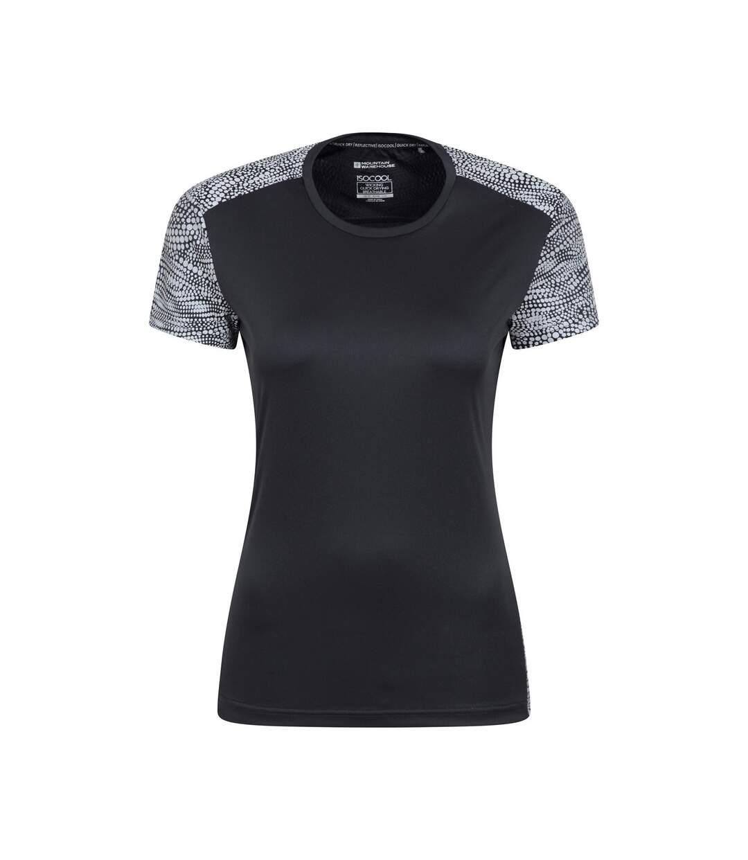 T-shirt Pro Femme Noir Mountain Warehouse-1