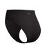 Womens/ladies Cheeky Solid High Waist Bikini Bottoms Black Speedo-4