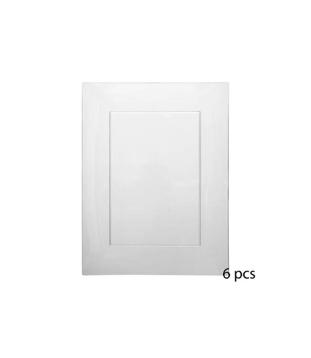 Lot de 6 Assiettes Plates Plastique Réutilisable Tokyo 30cm Transparent-2
