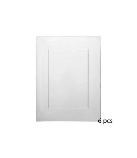 Lot de 6 Assiettes Plates Plastique Réutilisable Tokyo 30cm Transparent