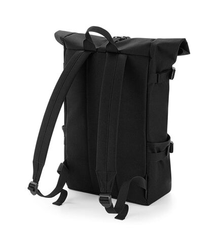 BagBase Block Roll-Top Backpack (Black/Black) (One Size) - UTPC3592