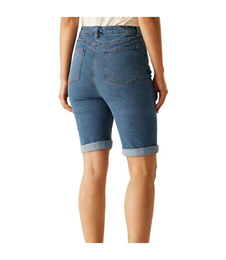 Womens/ladies erdre casual shorts true denim light blue Regatta
