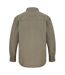 Mens Cotton Drill Overshirt Khaki Front Row-3