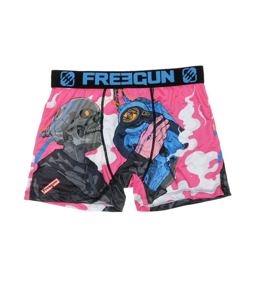 Boxer noir/bleu à imprimés homme freegun vib - l-1