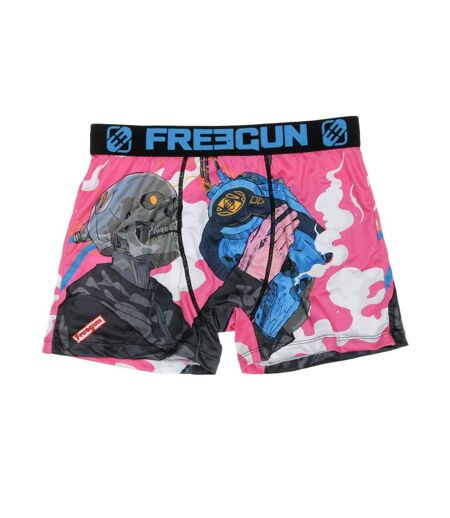 Boxer noir/bleu à imprimés homme freegun vib - l