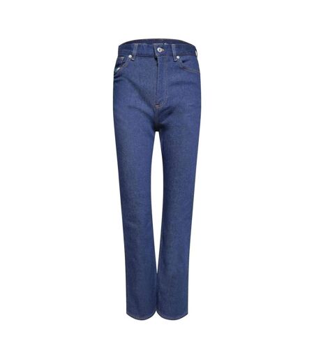 Womens/ladies High Rise Wide Leg Jeans Blue Lacoste