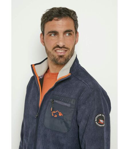 Veste chaude en velours col montant