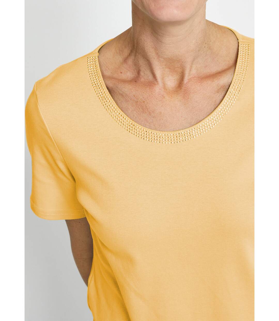T-shirt manches courtes fantaisie cloutée-4