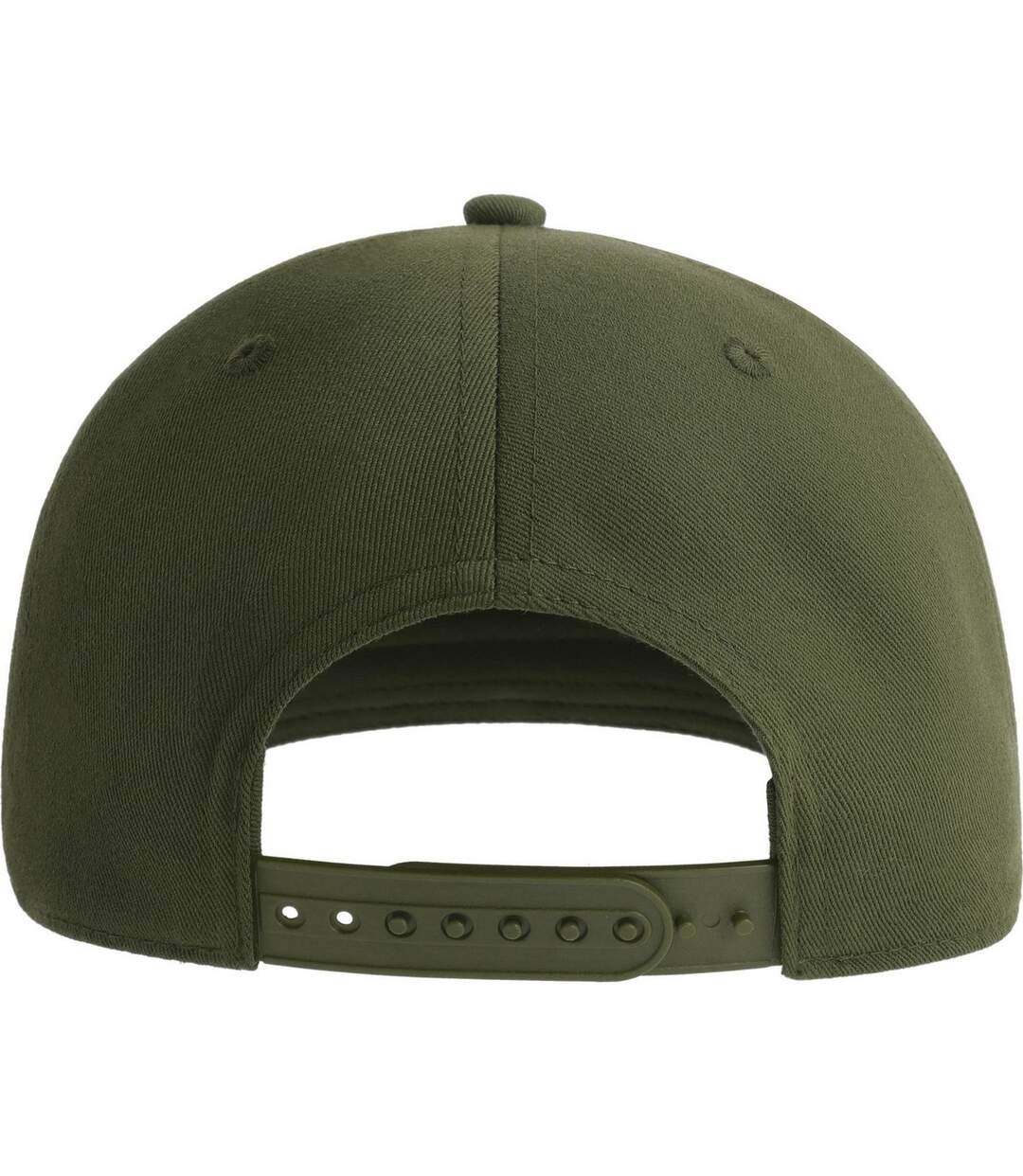 Unisex adult james 6 panel recycled polyester snapback cap olive Atlantis-2