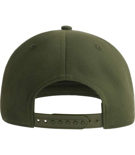 Unisex adult james 6 panel recycled polyester snapback cap olive Atlantis