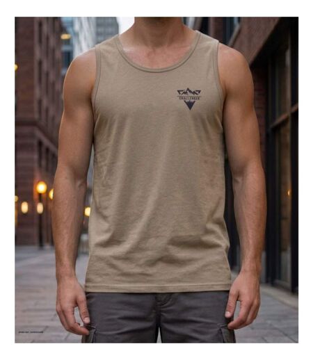 Débardeur homme Challenger SOLEIL taupe — Confort pur coton jersey peigné