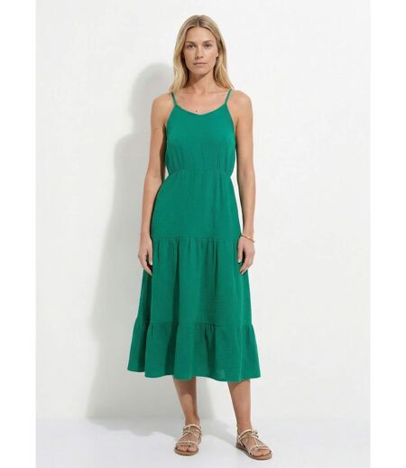 Robe longues volantée fines bretelles