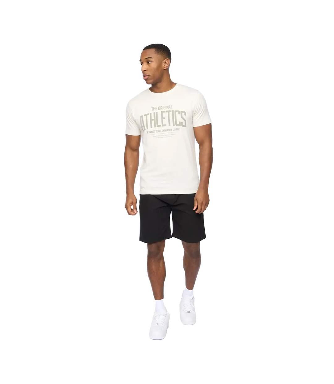 Mens Blansmoore Elasticated Regular Casual Shorts Black Crosshatch-1